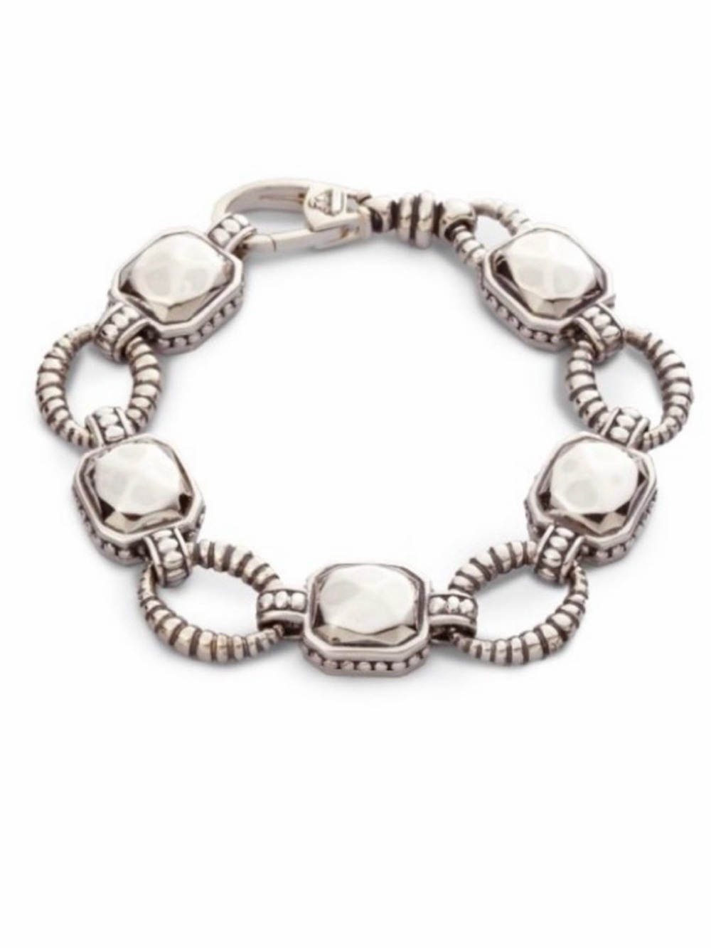 LAGOS Silver Rock and link bracelet